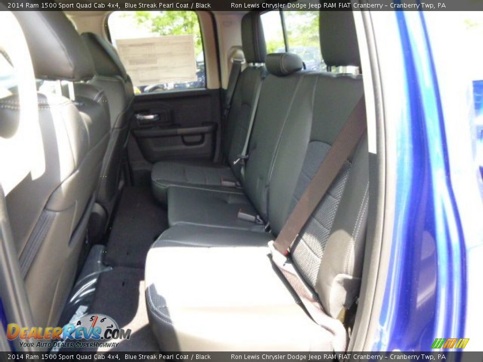 2014 Ram 1500 Sport Quad Cab 4x4 Blue Streak Pearl Coat / Black Photo #11