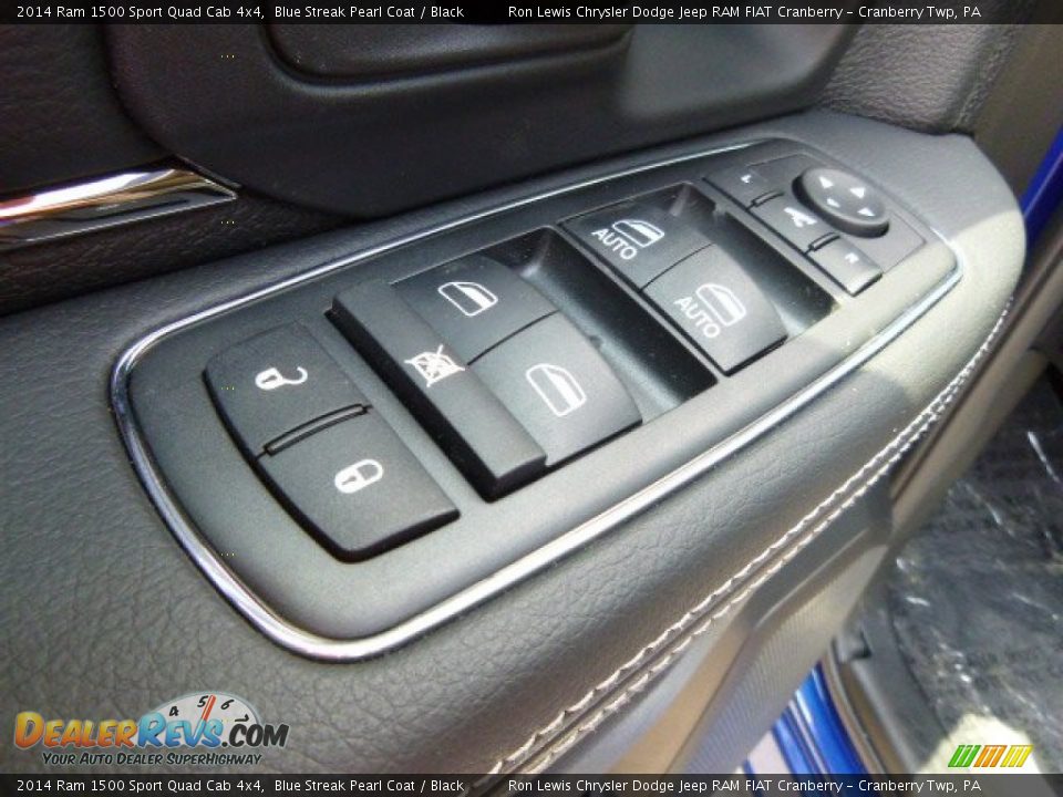 2014 Ram 1500 Sport Quad Cab 4x4 Blue Streak Pearl Coat / Black Photo #13