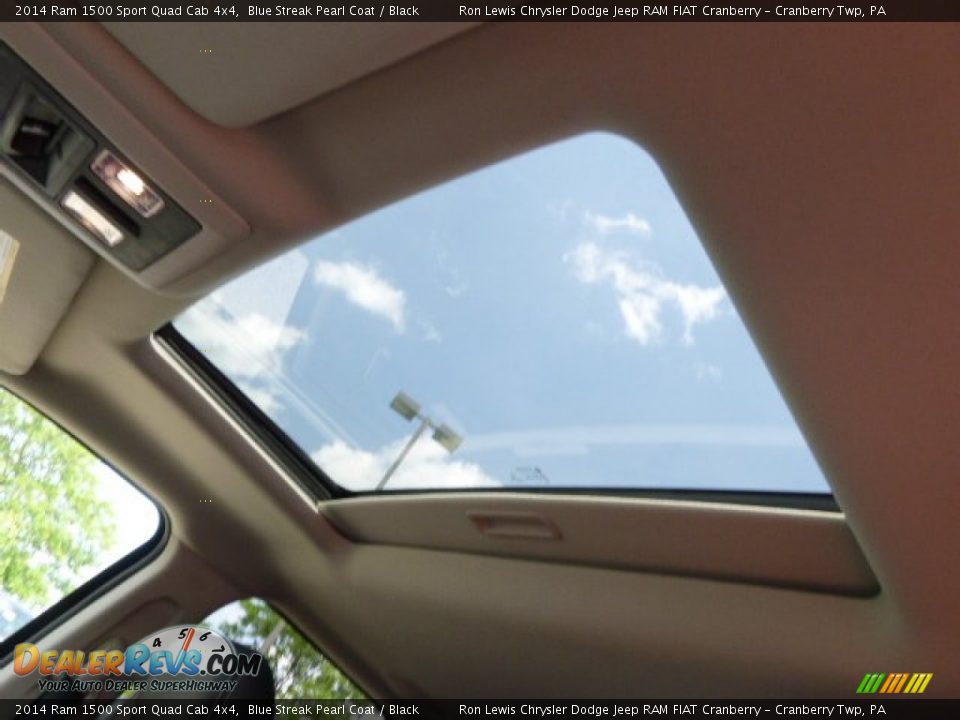 2014 Ram 1500 Sport Quad Cab 4x4 Blue Streak Pearl Coat / Black Photo #15