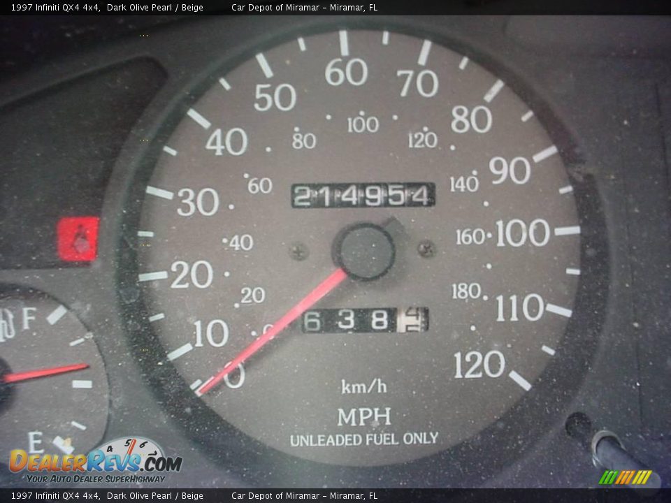 1997 Infiniti QX4 4x4 Dark Olive Pearl / Beige Photo #21
