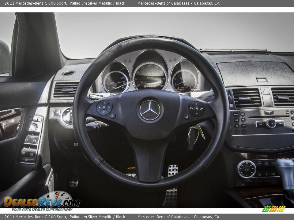 2011 Mercedes-Benz C 300 Sport Palladium Silver Metallic / Black Photo #15