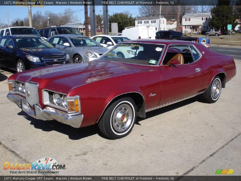 1971 Mercury Cougar XR7 Coupe Maroon / Medium Brown Photo #1