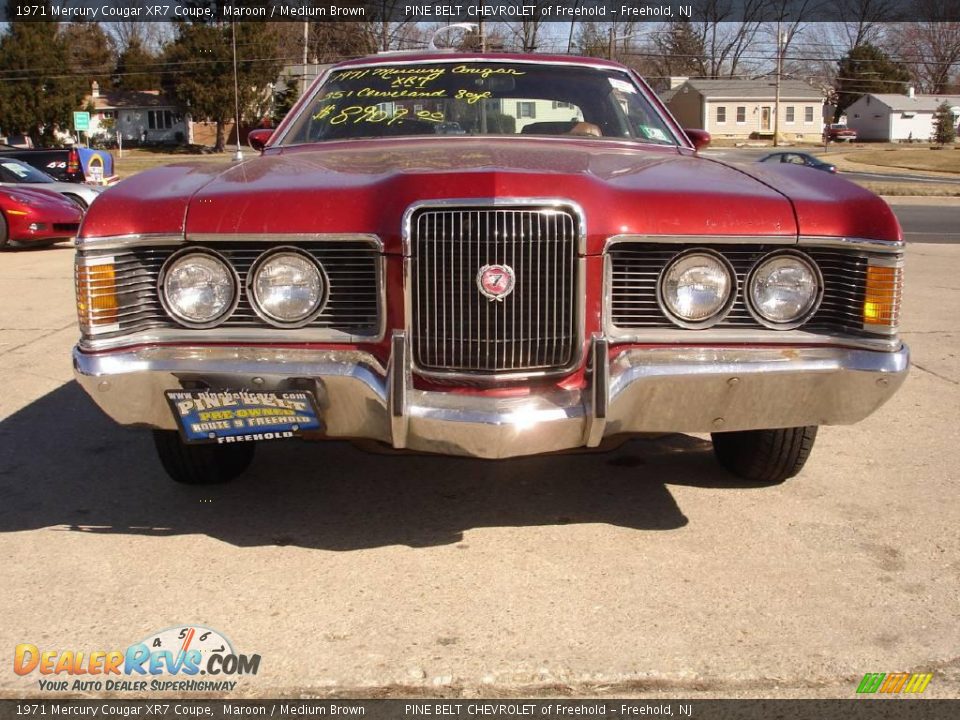 1971 Mercury Cougar XR7 Coupe Maroon / Medium Brown Photo #2