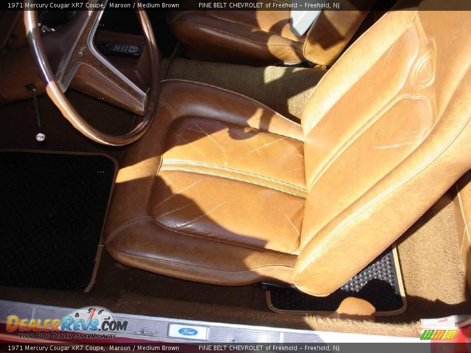 1971 Mercury Cougar XR7 Coupe Maroon / Medium Brown Photo #9