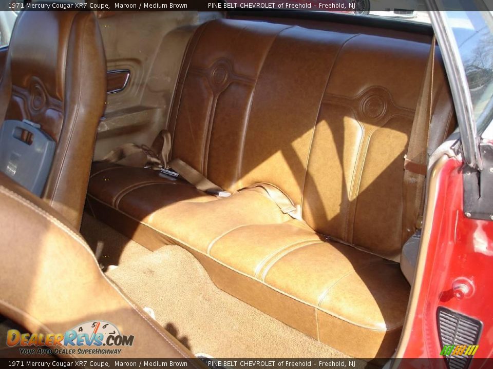 1971 Mercury Cougar XR7 Coupe Maroon / Medium Brown Photo #11