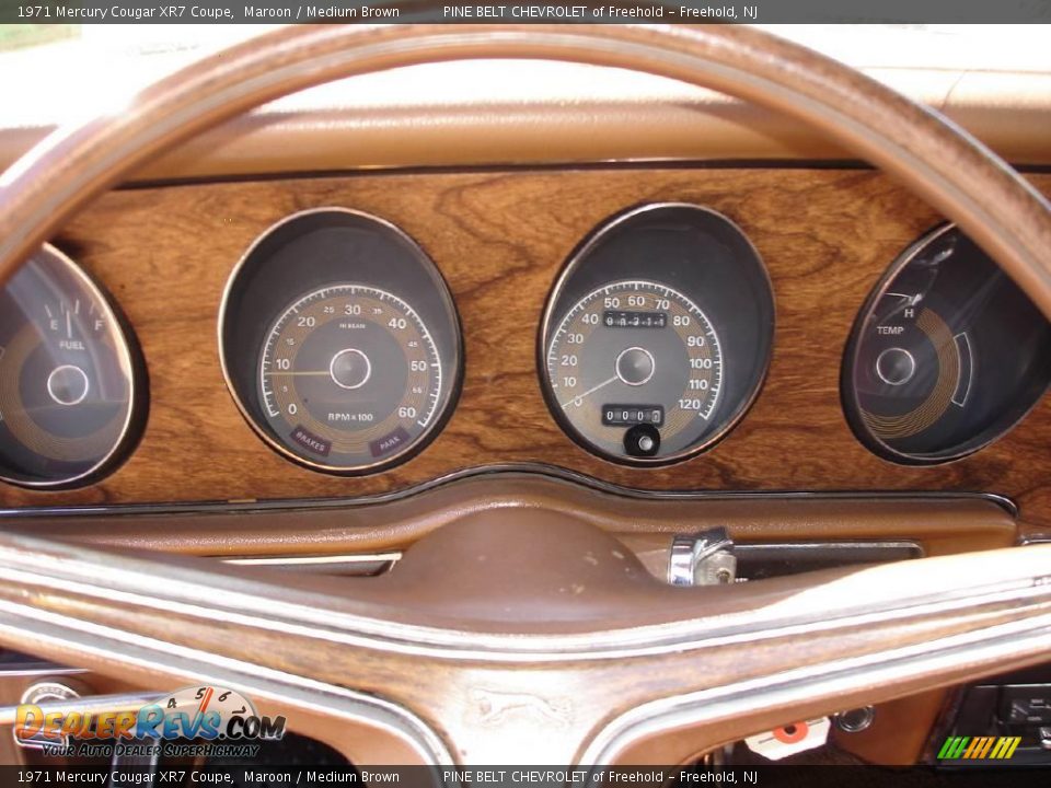 1971 Mercury Cougar XR7 Coupe Maroon / Medium Brown Photo #15