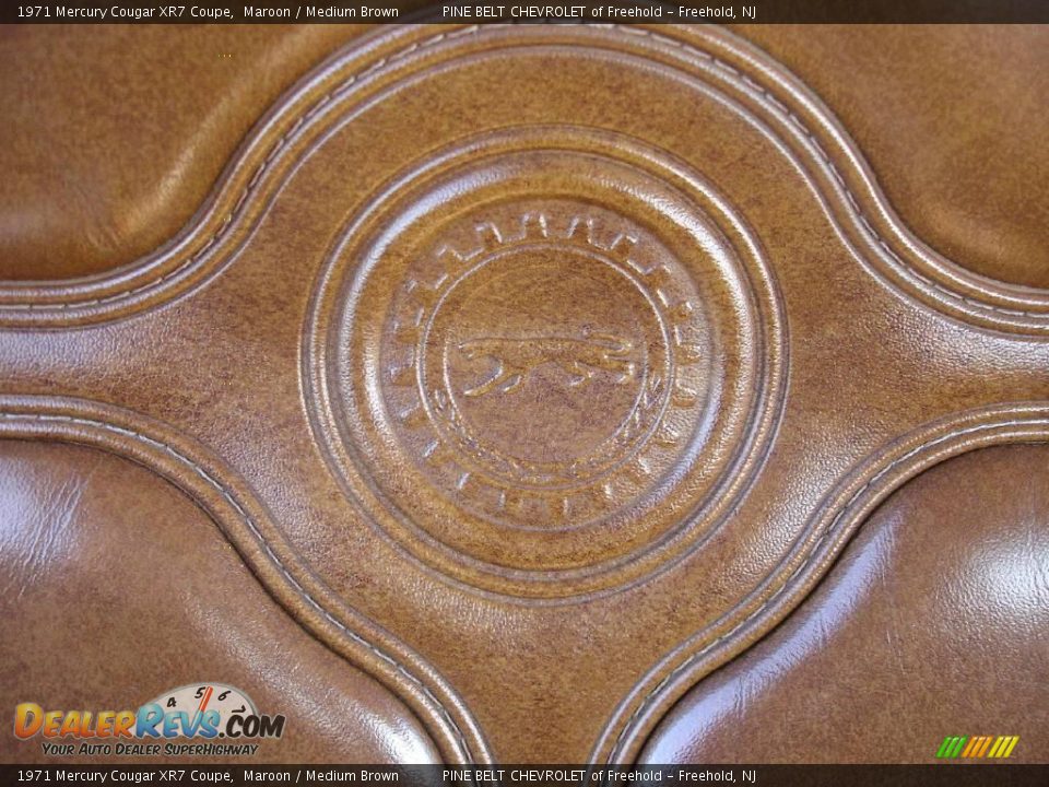 1971 Mercury Cougar XR7 Coupe Maroon / Medium Brown Photo #20