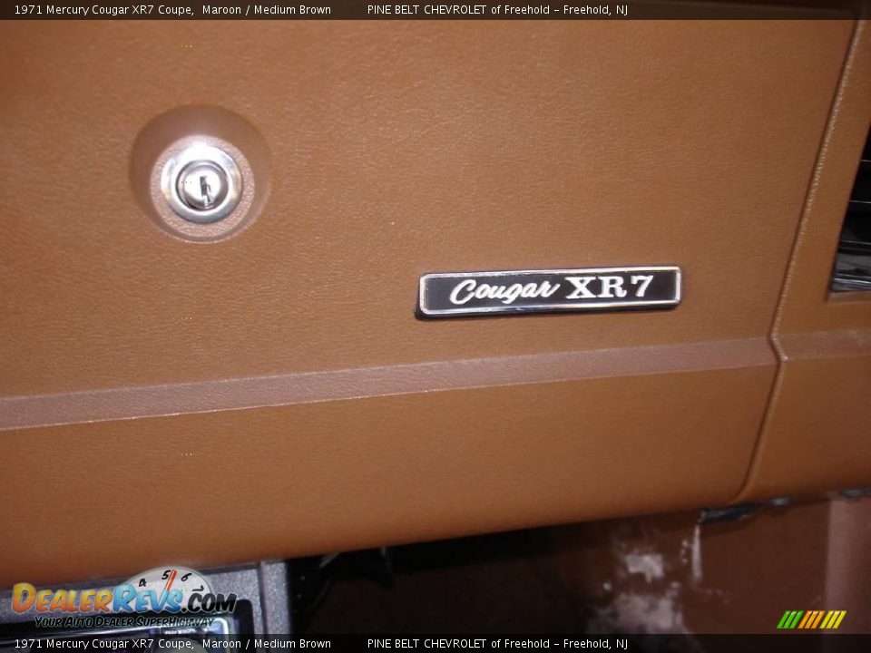 1971 Mercury Cougar XR7 Coupe Maroon / Medium Brown Photo #21