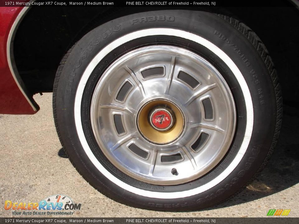 1971 Mercury Cougar XR7 Coupe Maroon / Medium Brown Photo #23