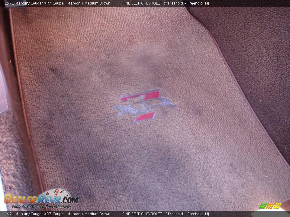 1971 Mercury Cougar XR7 Coupe Maroon / Medium Brown Photo #27