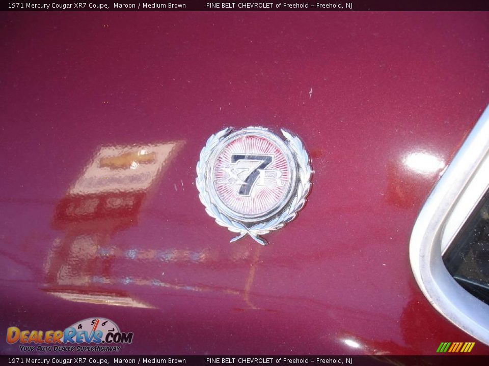 1971 Mercury Cougar XR7 Coupe Maroon / Medium Brown Photo #28
