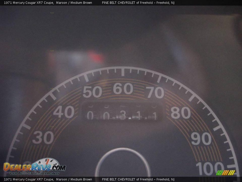 1971 Mercury Cougar XR7 Coupe Maroon / Medium Brown Photo #29