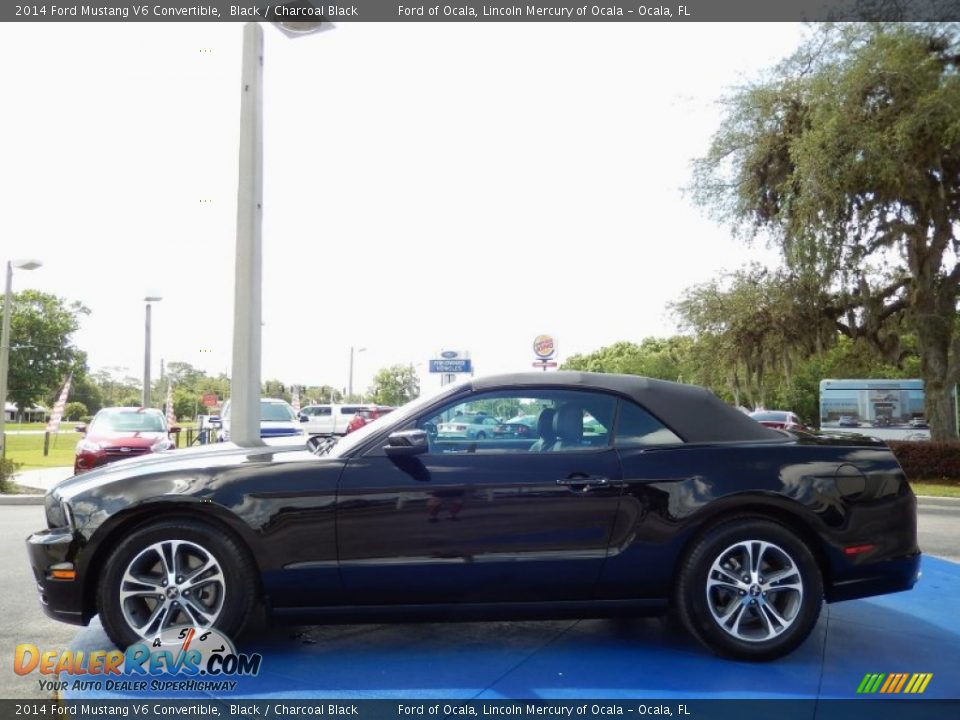 2014 Ford Mustang V6 Convertible Black / Charcoal Black Photo #2