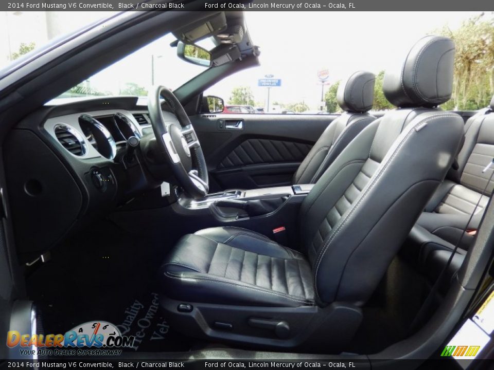 2014 Ford Mustang V6 Convertible Black / Charcoal Black Photo #14