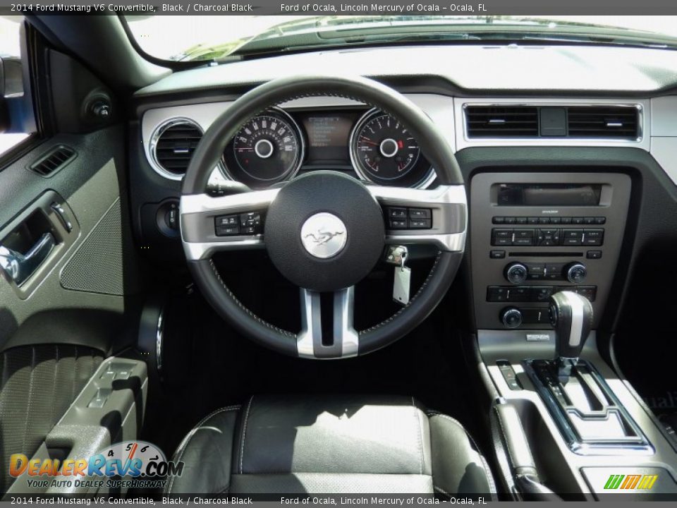 2014 Ford Mustang V6 Convertible Black / Charcoal Black Photo #21
