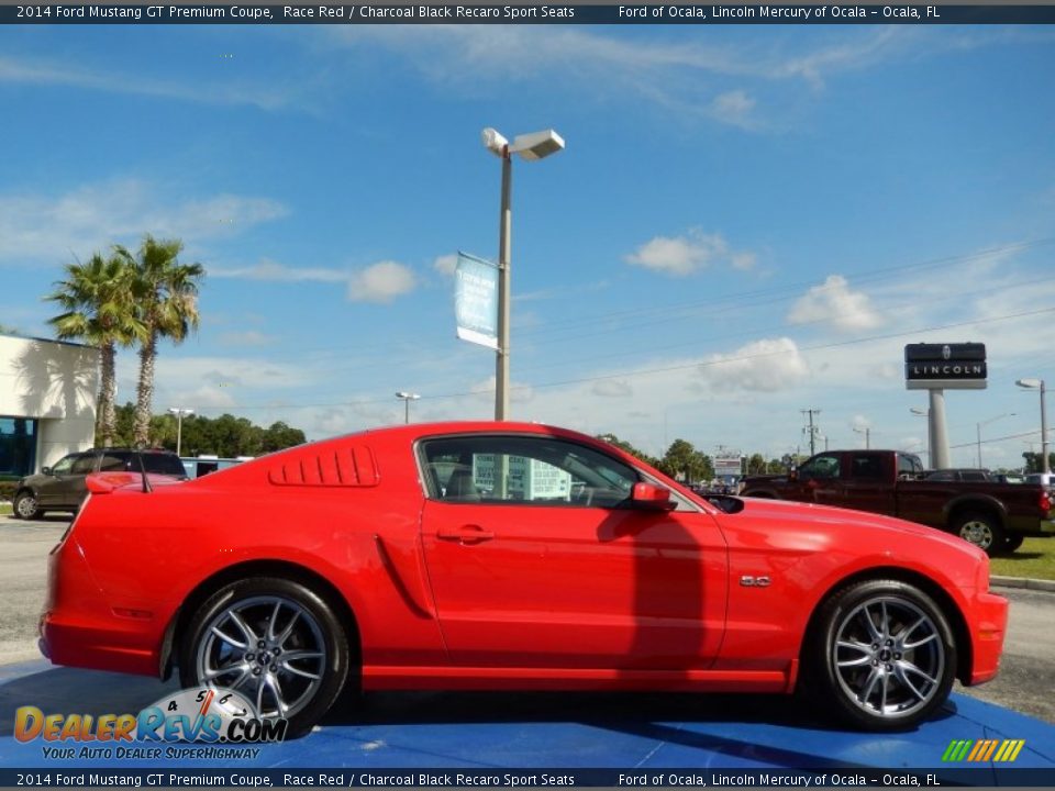 2014 Ford Mustang GT Premium Coupe Race Red / Charcoal Black Recaro Sport Seats Photo #6
