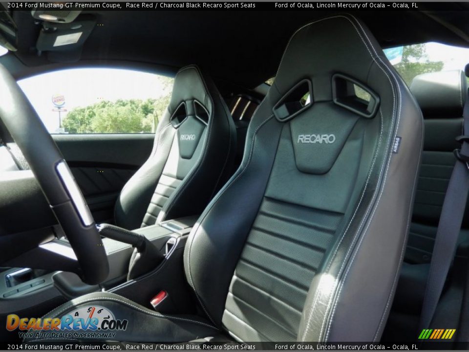 2014 Ford Mustang GT Premium Coupe Race Red / Charcoal Black Recaro Sport Seats Photo #14