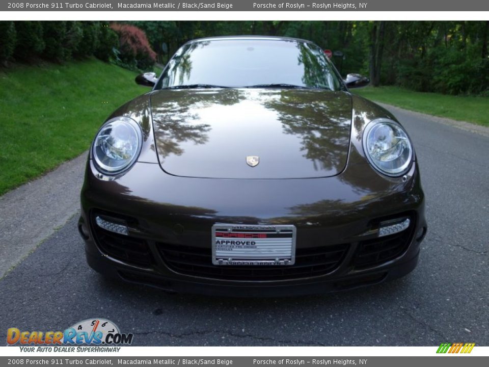 2008 Porsche 911 Turbo Cabriolet Macadamia Metallic / Black/Sand Beige Photo #2