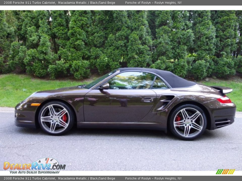 Macadamia Metallic 2008 Porsche 911 Turbo Cabriolet Photo #3