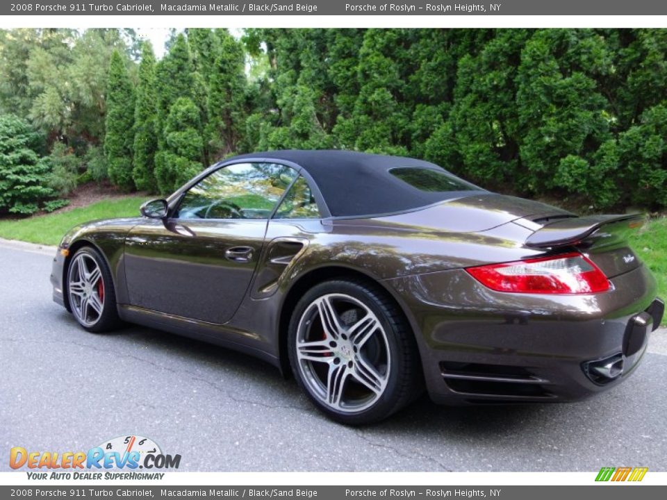2008 Porsche 911 Turbo Cabriolet Macadamia Metallic / Black/Sand Beige Photo #4