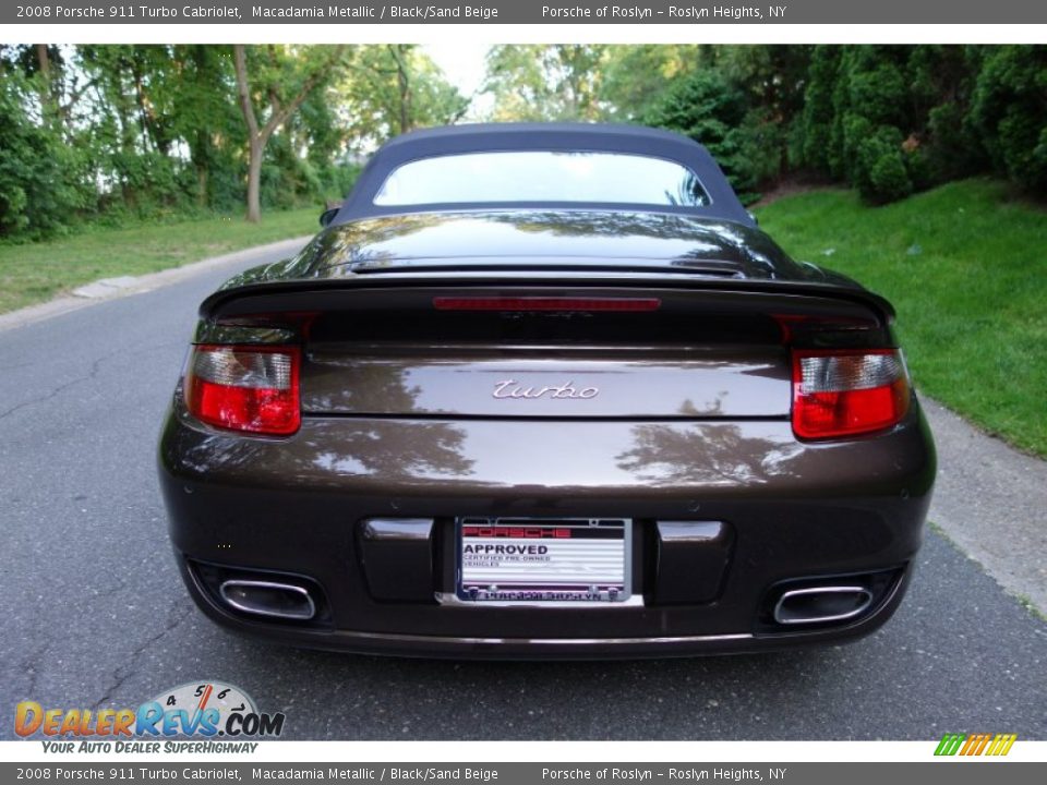 2008 Porsche 911 Turbo Cabriolet Macadamia Metallic / Black/Sand Beige Photo #5