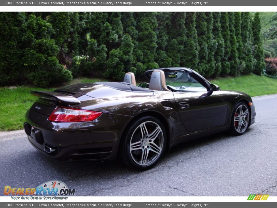 2008 Porsche 911 Turbo Cabriolet Macadamia Metallic / Black/Sand Beige Photo #6