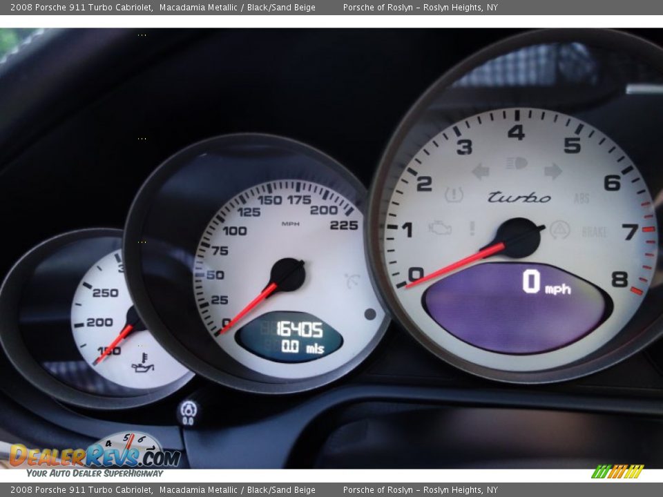 2008 Porsche 911 Turbo Cabriolet Macadamia Metallic / Black/Sand Beige Photo #18