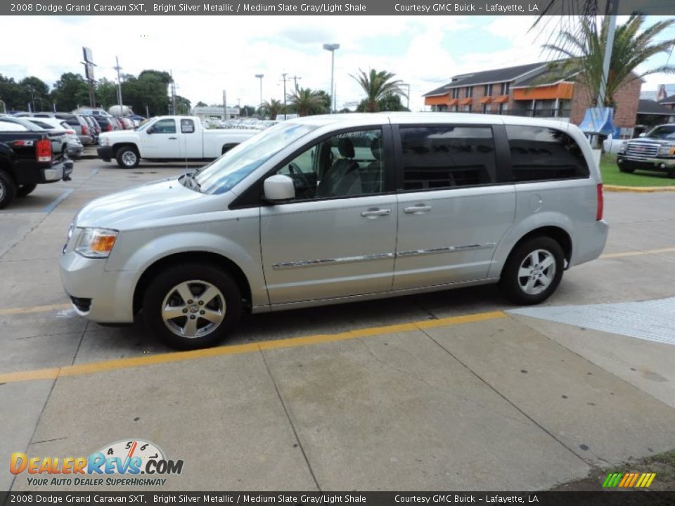 2008 Dodge Grand Caravan SXT Bright Silver Metallic / Medium Slate Gray/Light Shale Photo #3
