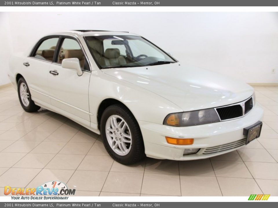 2001 Mitsubishi Diamante LS Platinum White Pearl / Tan Photo #1