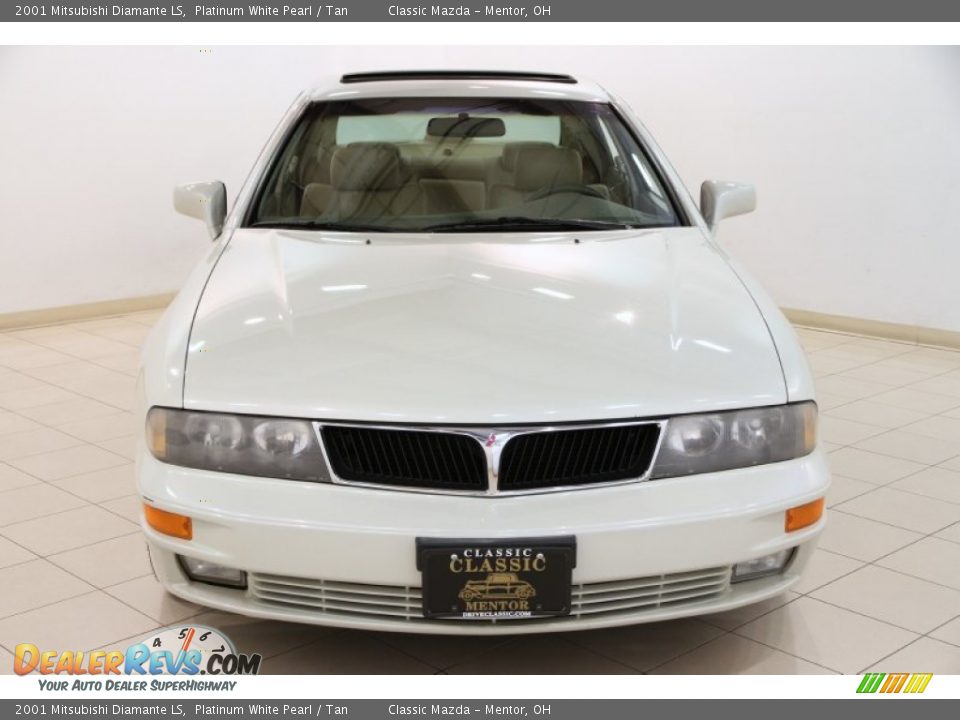 2001 Mitsubishi Diamante LS Platinum White Pearl / Tan Photo #2