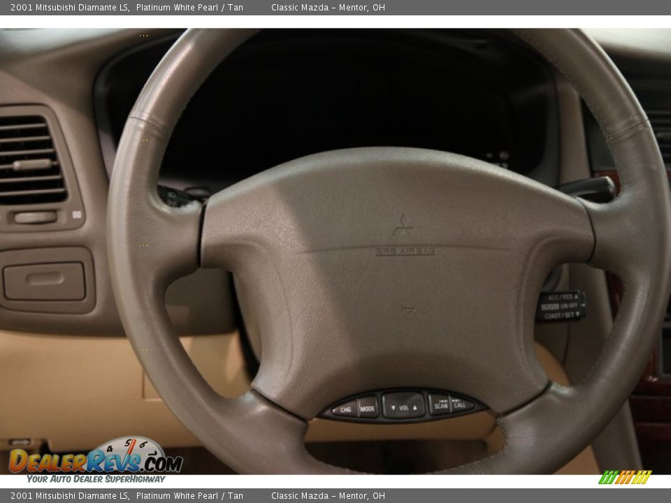 2001 Mitsubishi Diamante LS Platinum White Pearl / Tan Photo #6
