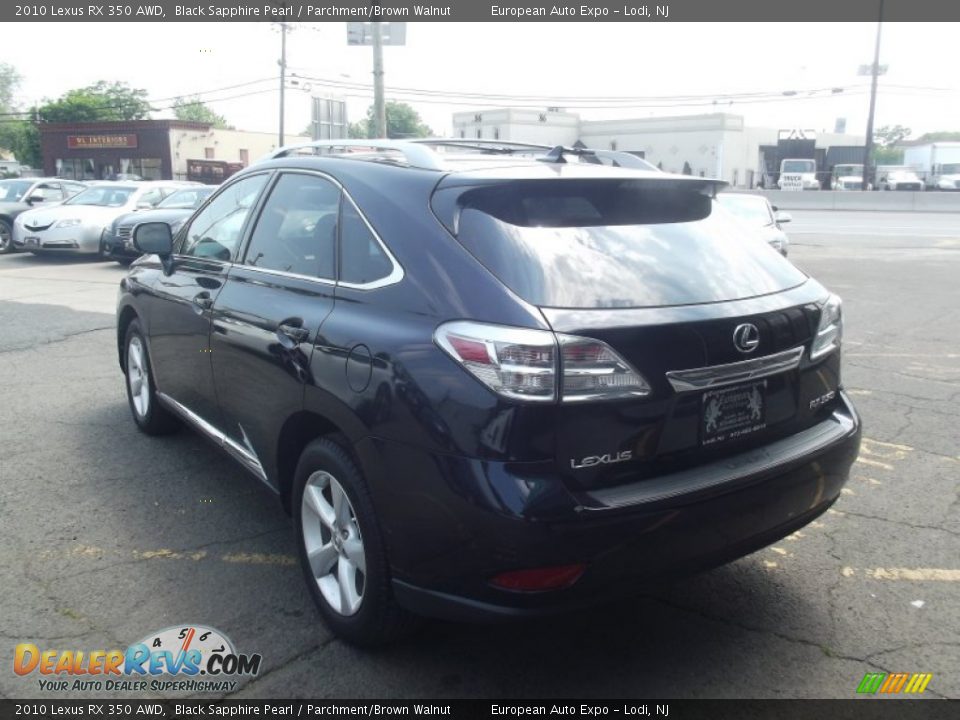 2010 Lexus RX 350 AWD Black Sapphire Pearl / Parchment/Brown Walnut Photo #4