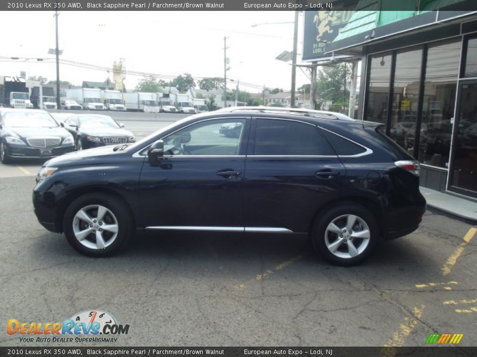 2010 Lexus RX 350 AWD Black Sapphire Pearl / Parchment/Brown Walnut Photo #6