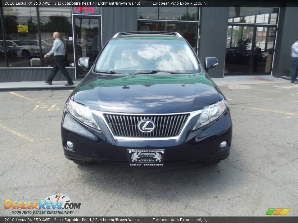2010 Lexus RX 350 AWD Black Sapphire Pearl / Parchment/Brown Walnut Photo #7