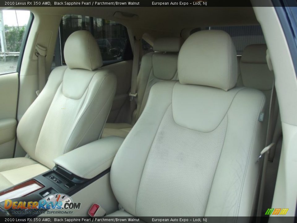 2010 Lexus RX 350 AWD Black Sapphire Pearl / Parchment/Brown Walnut Photo #9