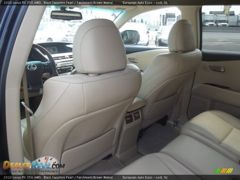 2010 Lexus RX 350 AWD Black Sapphire Pearl / Parchment/Brown Walnut Photo #10
