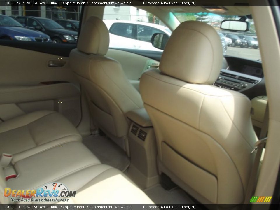 2010 Lexus RX 350 AWD Black Sapphire Pearl / Parchment/Brown Walnut Photo #12