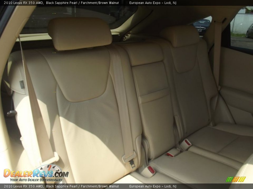 2010 Lexus RX 350 AWD Black Sapphire Pearl / Parchment/Brown Walnut Photo #13