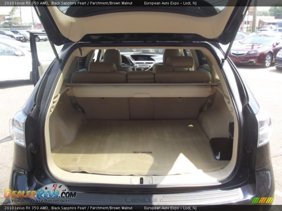 2010 Lexus RX 350 AWD Black Sapphire Pearl / Parchment/Brown Walnut Photo #17