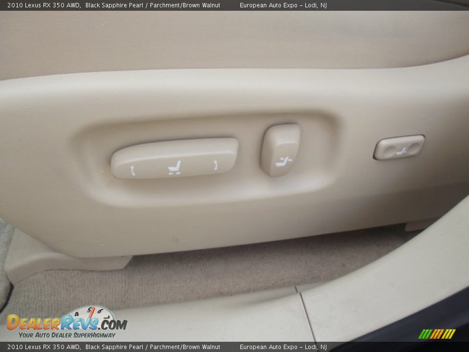 2010 Lexus RX 350 AWD Black Sapphire Pearl / Parchment/Brown Walnut Photo #21