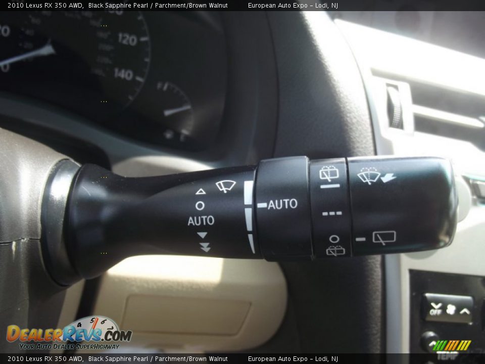 2010 Lexus RX 350 AWD Black Sapphire Pearl / Parchment/Brown Walnut Photo #25