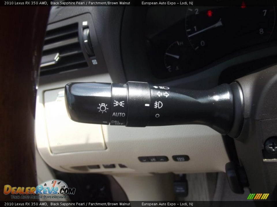 2010 Lexus RX 350 AWD Black Sapphire Pearl / Parchment/Brown Walnut Photo #26