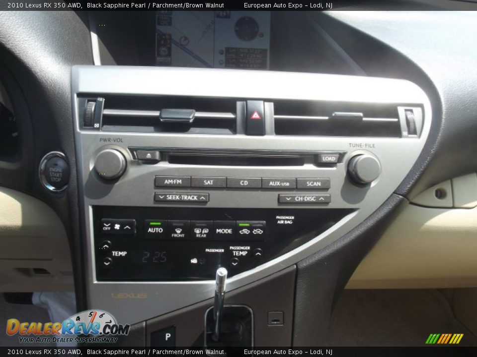 2010 Lexus RX 350 AWD Black Sapphire Pearl / Parchment/Brown Walnut Photo #31