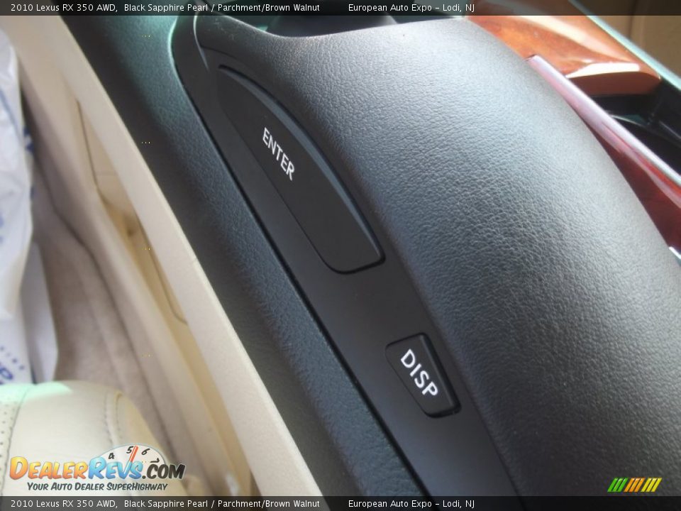 2010 Lexus RX 350 AWD Black Sapphire Pearl / Parchment/Brown Walnut Photo #33