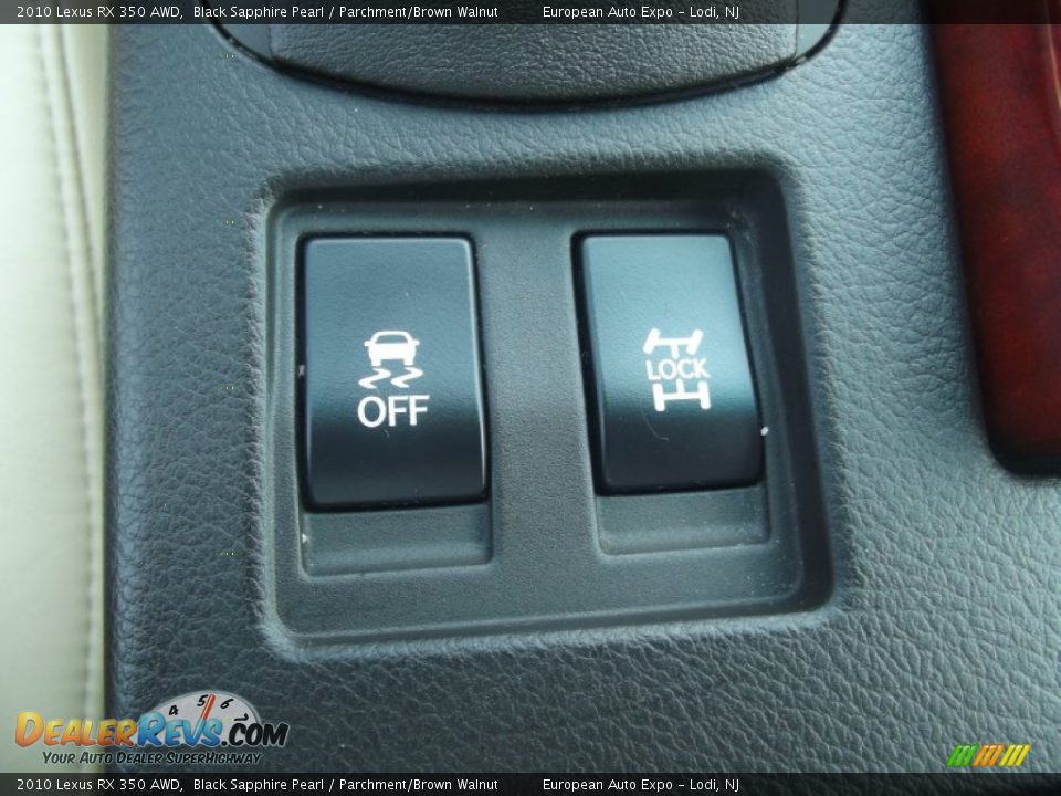 2010 Lexus RX 350 AWD Black Sapphire Pearl / Parchment/Brown Walnut Photo #34