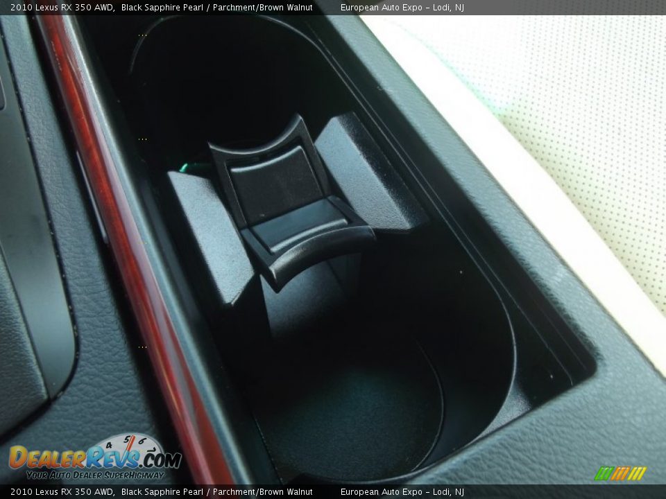2010 Lexus RX 350 AWD Black Sapphire Pearl / Parchment/Brown Walnut Photo #35