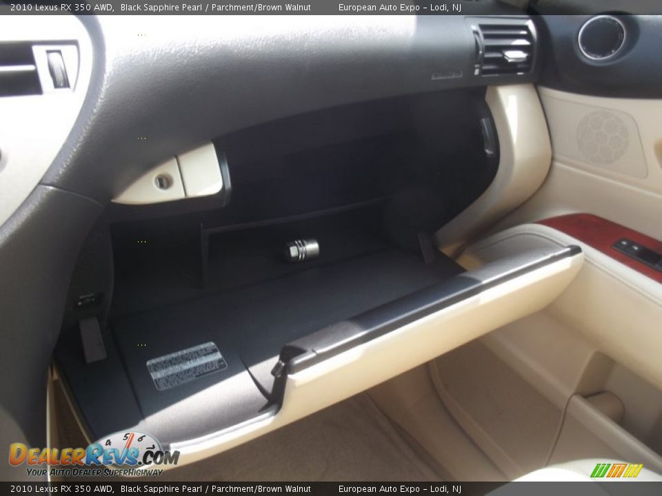 2010 Lexus RX 350 AWD Black Sapphire Pearl / Parchment/Brown Walnut Photo #36