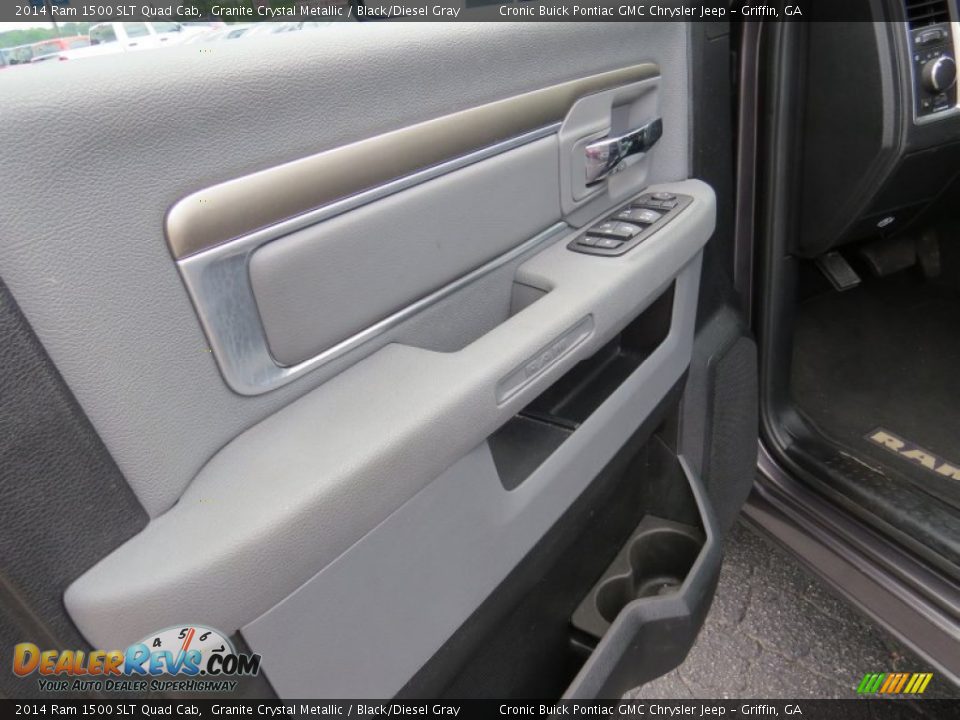 2014 Ram 1500 SLT Quad Cab Granite Crystal Metallic / Black/Diesel Gray Photo #13