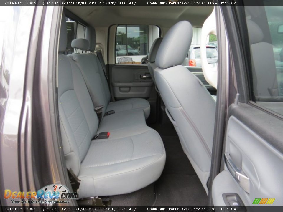 2014 Ram 1500 SLT Quad Cab Granite Crystal Metallic / Black/Diesel Gray Photo #16