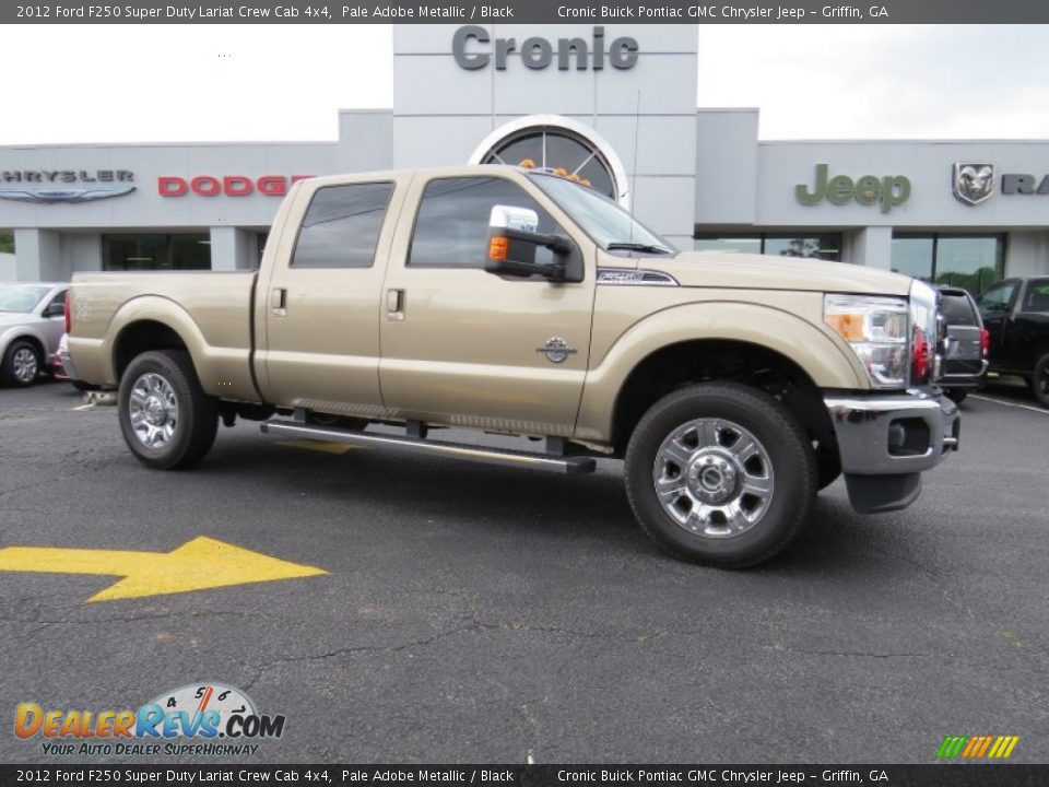 2012 Ford F250 Super Duty Lariat Crew Cab 4x4 Pale Adobe Metallic / Black Photo #1